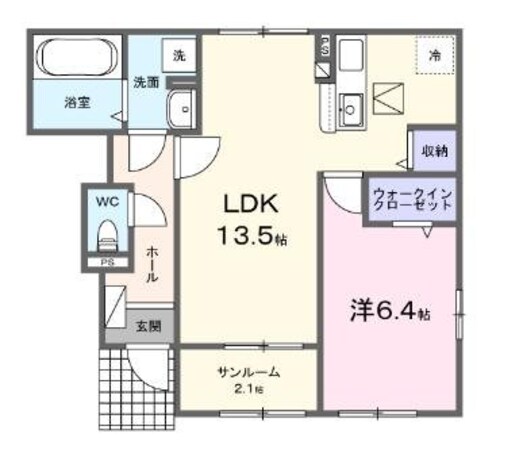 ピースフルIIの物件間取画像